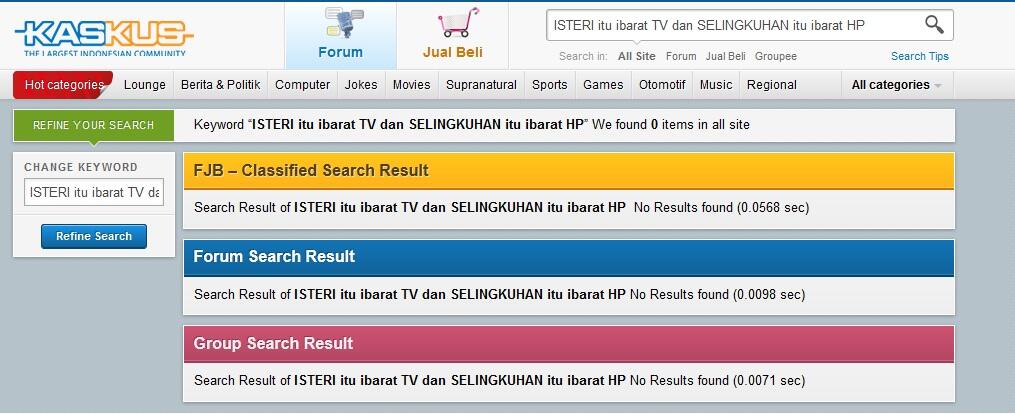 ISTERI itu ibarat TV dan SELINGKUHAN itu ibarat HP