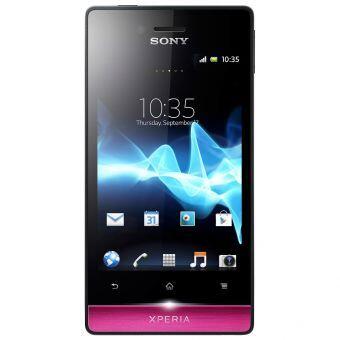 Sony Xperia Miro ST23i - 4 GB - Hitam/Merah Muda