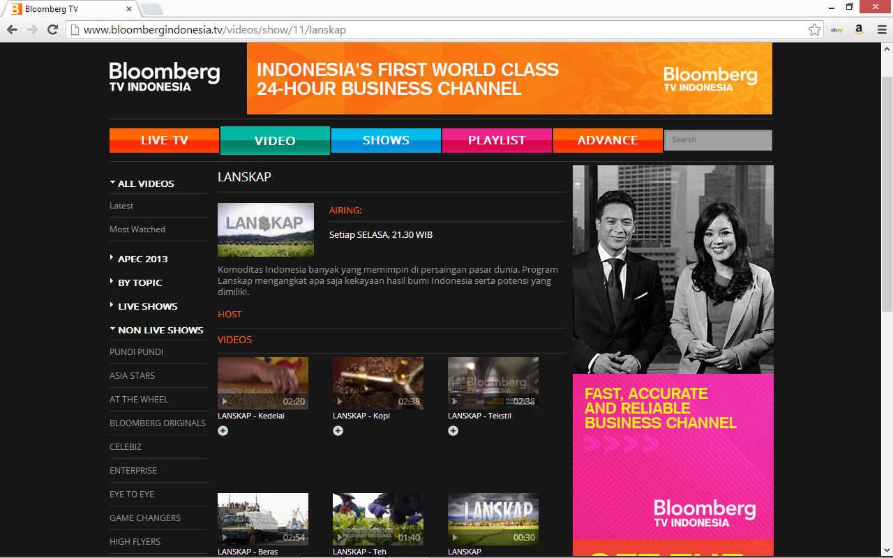 Mirisnya Logo Tulisan Di Program LAN$KAP Bloomberg TV Indonesia