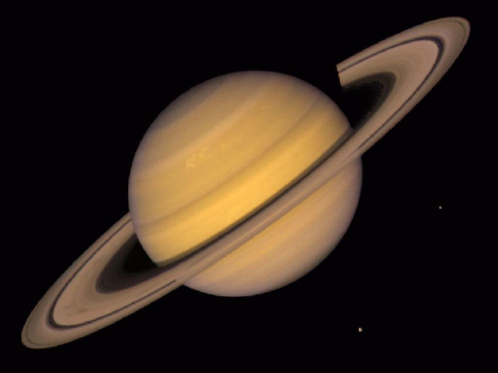 Bumi Dan bulan Dari Planet Saturnus