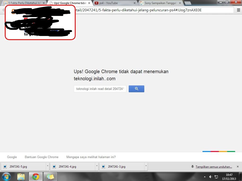 Eror Waktu Mau Masukin Link Sumber