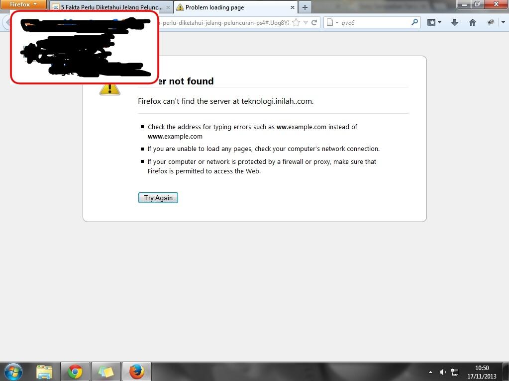 Eror Waktu Mau Masukin Link Sumber