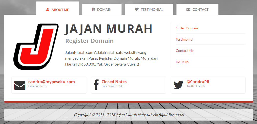 Domain Gratis Sponsor By jajanmurah.com