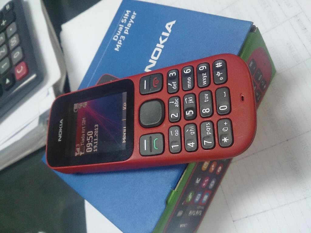 Nokia 101 dual sim red fullset garansi 10 bln cuma 250 rb