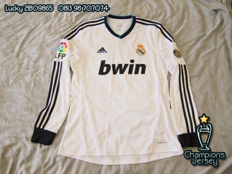 Real Madrid 2012-13 Longsleeve Nameset Ronaldo and Patch All Original
