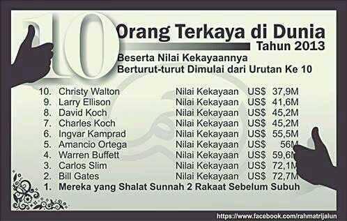 DAFTAR ORANG TERKAYA DI DUNIA, Agan termasuk ga??