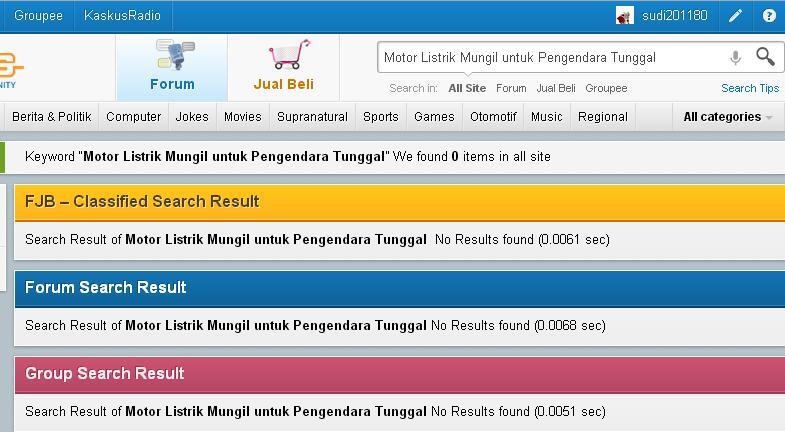 Motor Listrik Mungil untuk Pengendara Tunggal