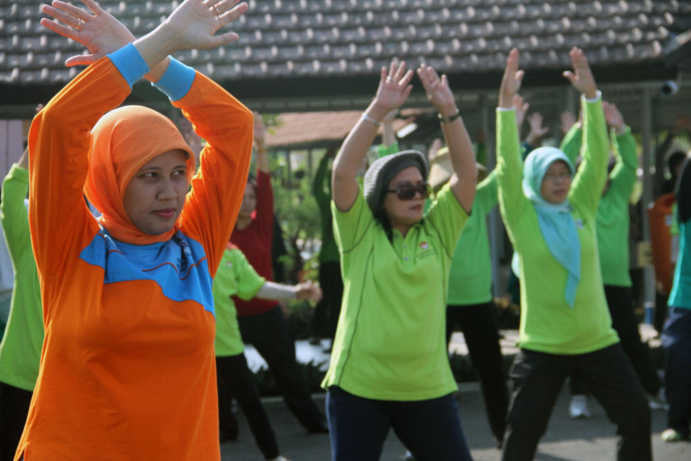 Pasien Jiwa Ikut Senam