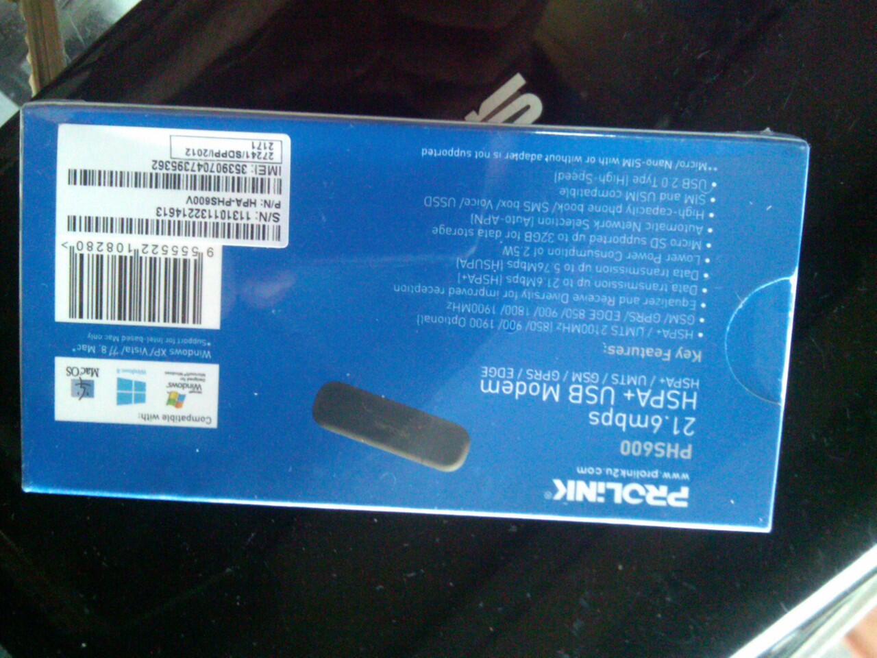 NEW modem Prolink PHS 600 21,6 mbps SOLO MURAH