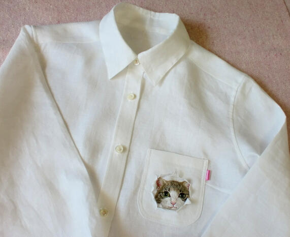 tren baru di jepang gans: Gambar-gambar Lucu Kucing di atas saku Kemeja