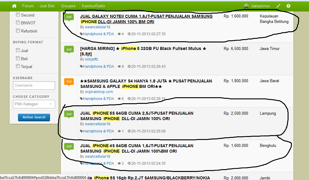 Ni dia penipu amatir di kaskus kedapatan lagi