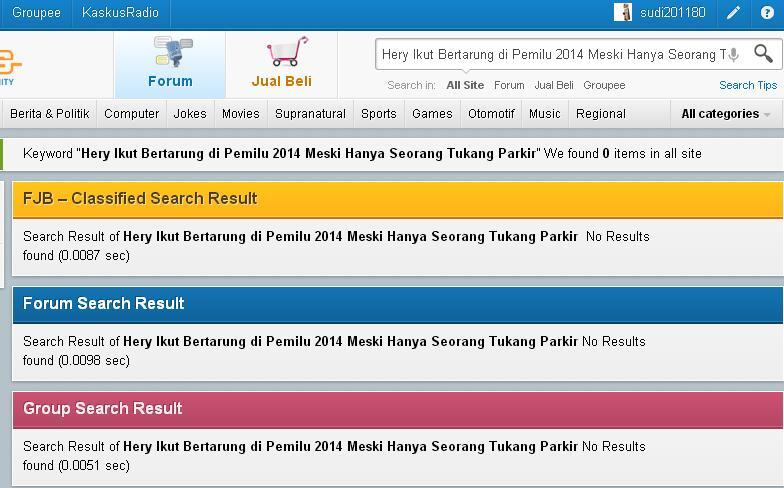 Hery Ikut Bertarung di Pemilu 2014 Meski Hanya Seorang Tukang Parkir