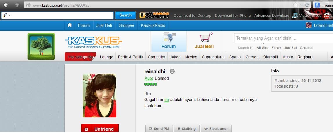 Request Unbanned id kaskus Reinaldhi