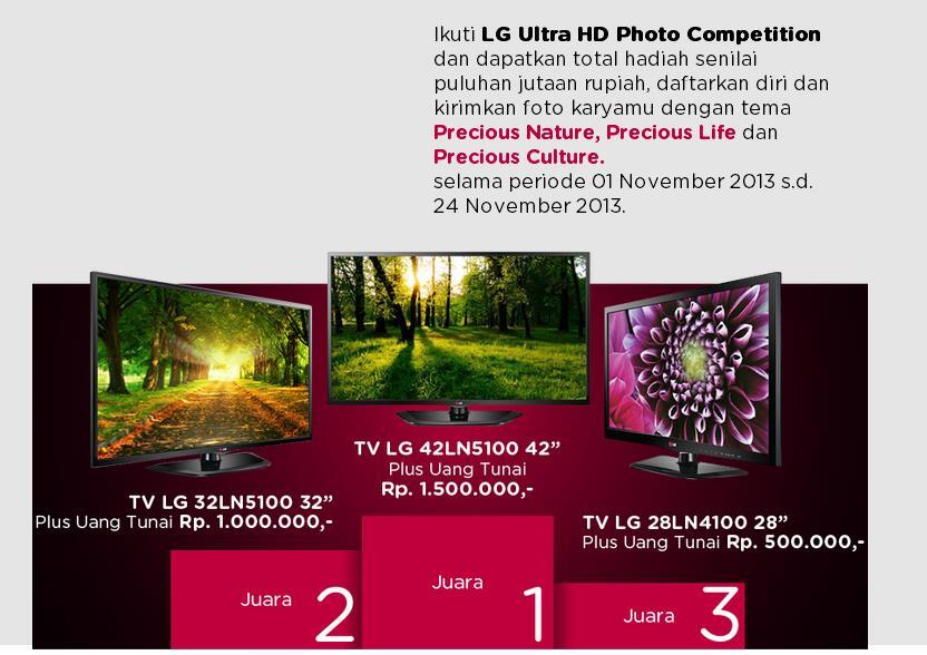 &#91;KOMPETISI&#93; Ikutan LG Ultra HD Photo Competition dan bawa pulang TV 42 inch! 