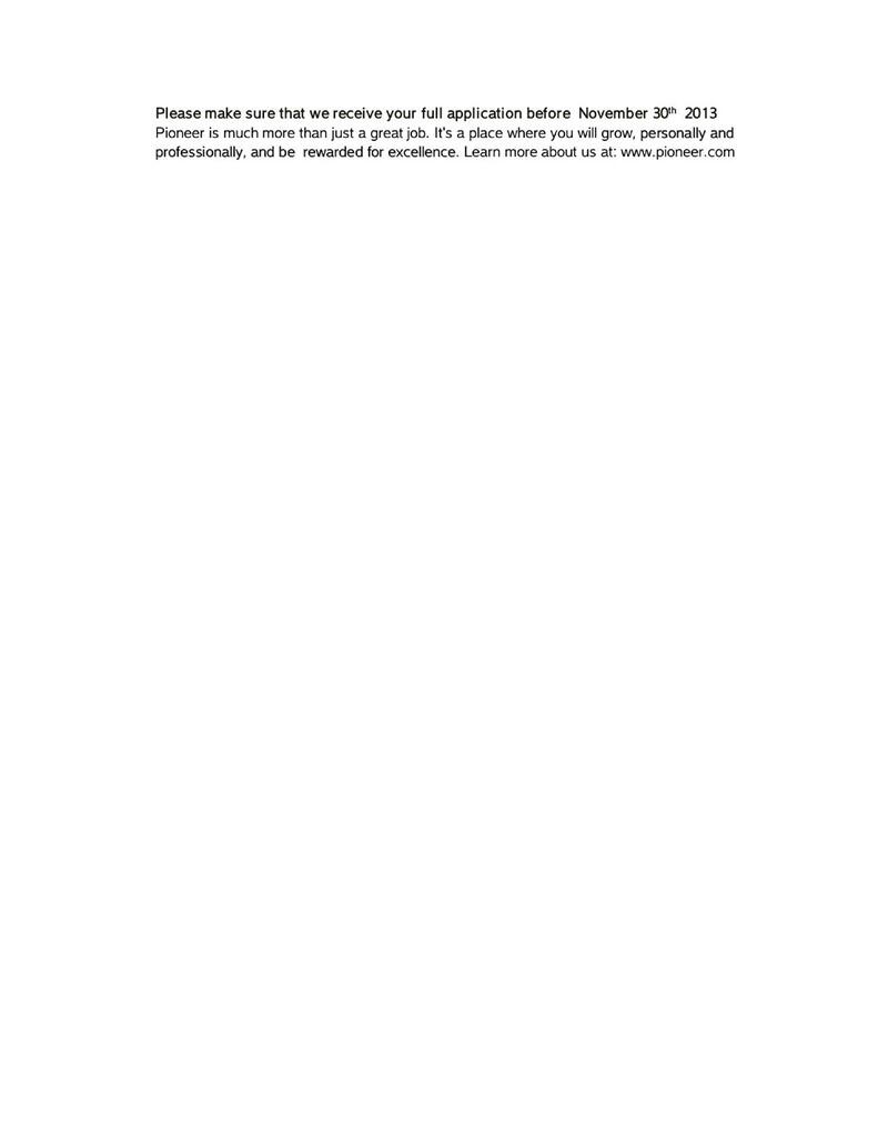 Lowongan Kerja di PT. DuPont Indonesia - Pioneer as FIELD SALES ASSISTANT