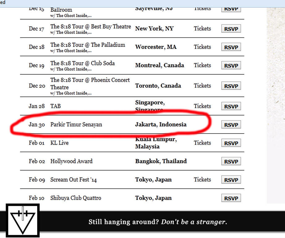 The devil wears prada Live in Jakarta