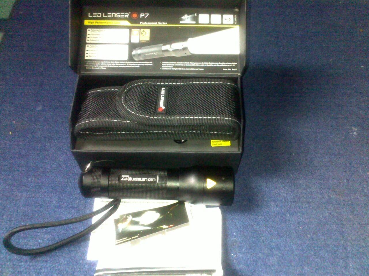 Senter original LENSER jerman Cree LED P3 P5 P7 police P14 P17 M7 V6 X21 T5 T7 H7 H14