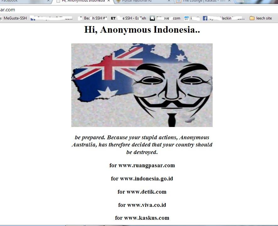 2 site Indonesia udah kena Hack australia gan