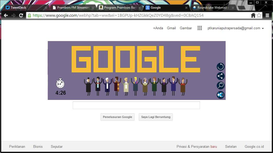 Games Google &quot;Apakah anda bisa mengalahkan waktu saya: 22:24 #DrWhoDoodle&quot;