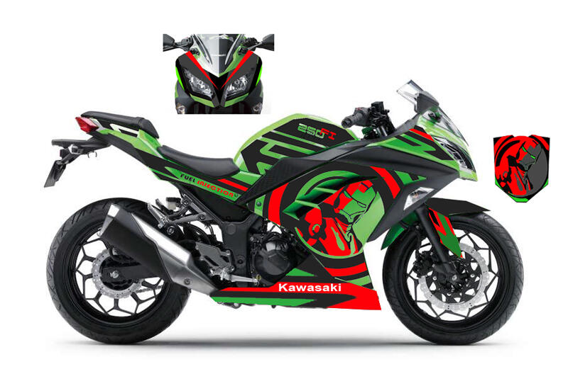 Terjual Cutting Sticker / Decal Kit Motor Ninja250/250FI 