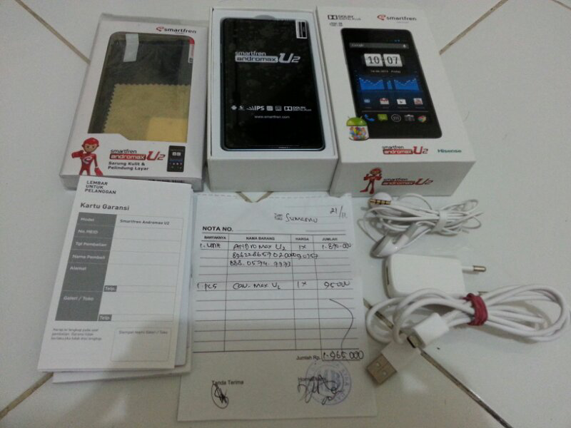 andromax u2 bnob - baru 3 hari