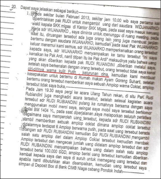 Kembalinya Sang Raden, Naskah Ketujuh Dalam Kasus SKK Migas
