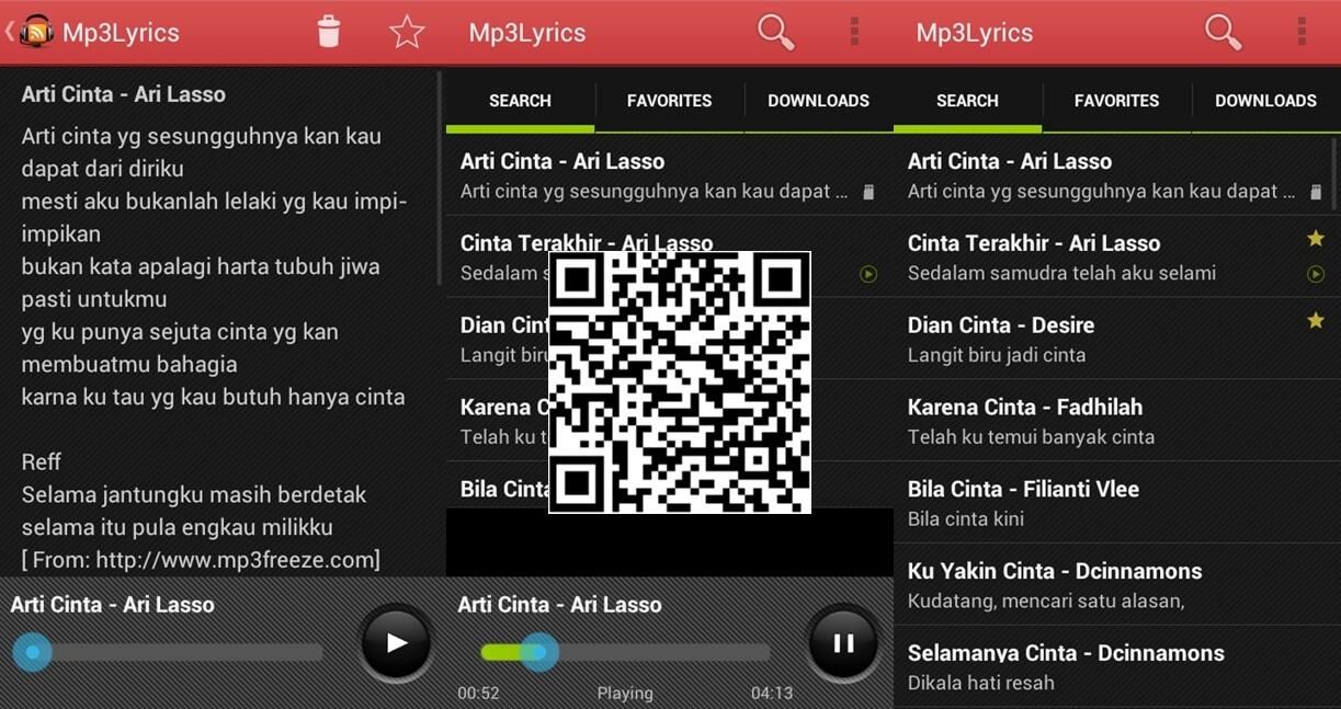 Kaskuser made, aplikasi android lirik dan mp3 download