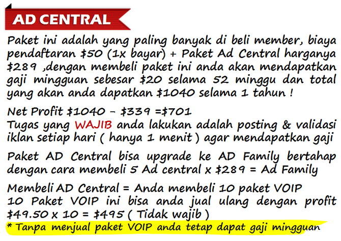 Hanya POSTING selama 1 menit perhari diGAJI PASTI $20 - $100/ minggu !! &#91;TELEXFREE&#93;