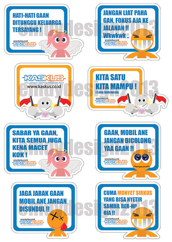 Terjual OFFICIAL Ready Stock Stiker  Mobil  KASKUS Unik  n 