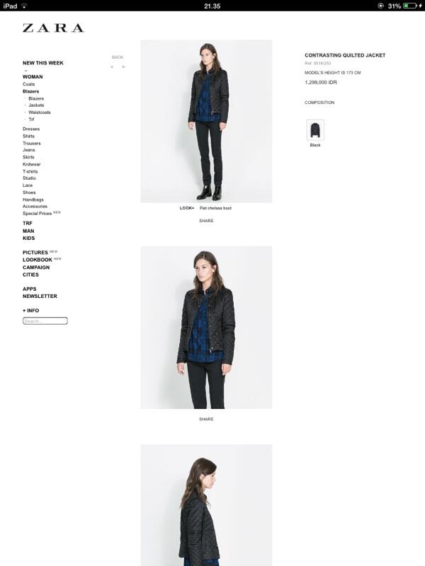 Jaket ZARA ORI for woman (kado buat pacar)