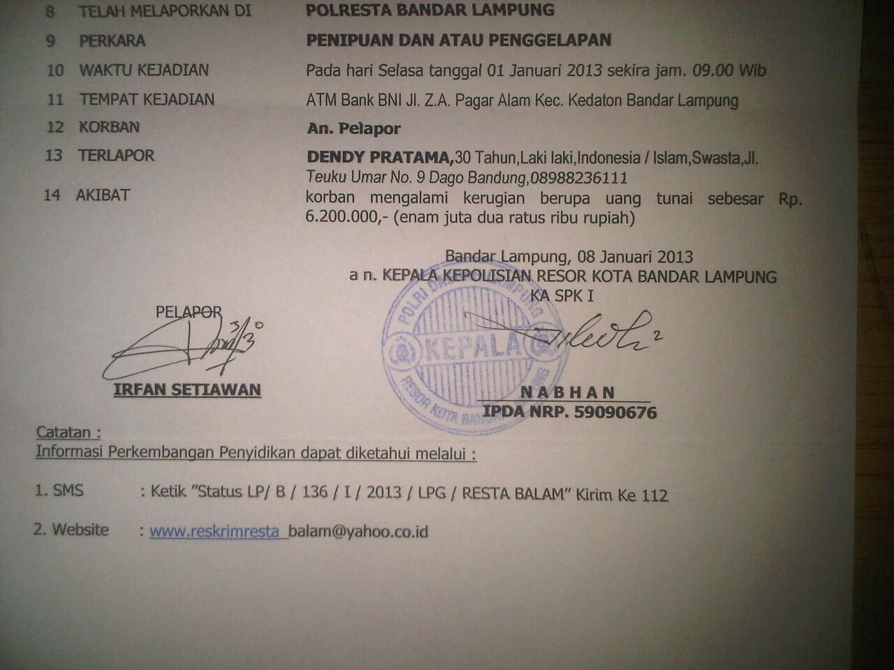 SURAT POLISI PALSU &quot;MODUS PENIPUAN BARU DI FJB KASKUS&quot;