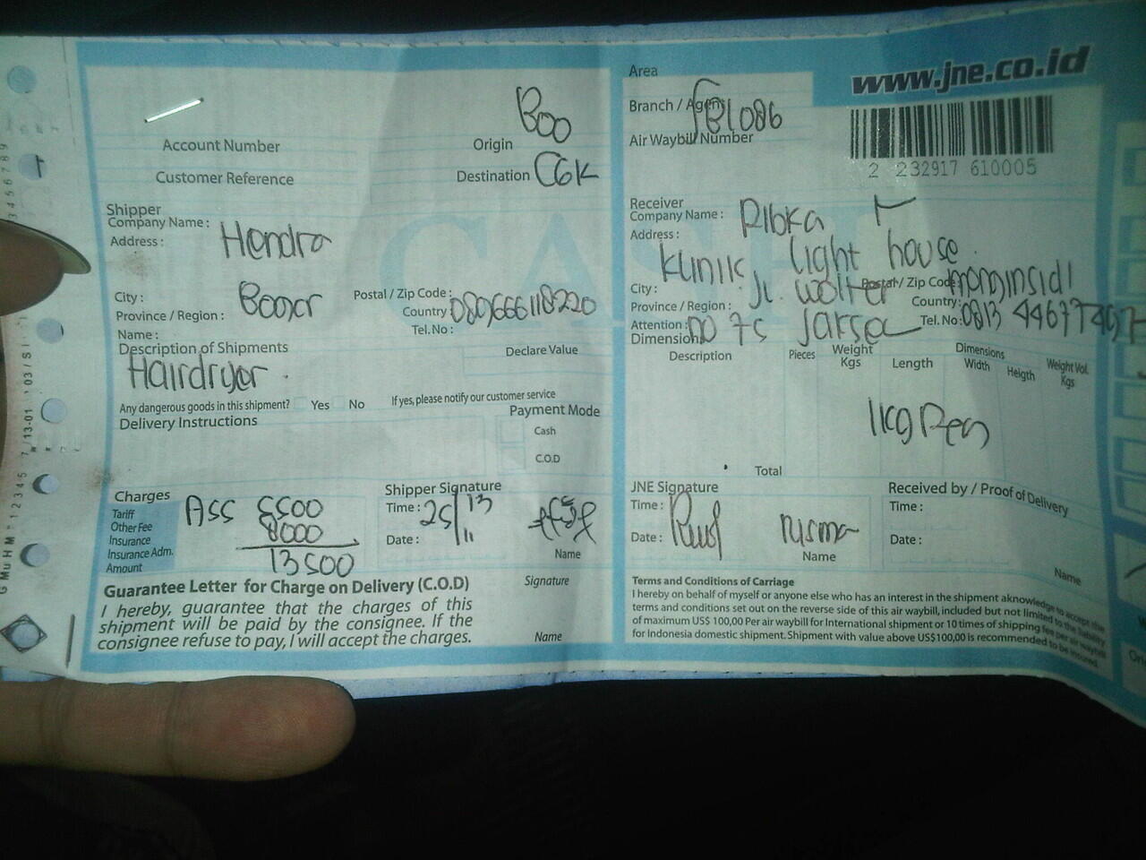 Sharing Foto2 Resi JNE &amp; Komen agan2 yg pernah beli barang dari lapak FJB ane