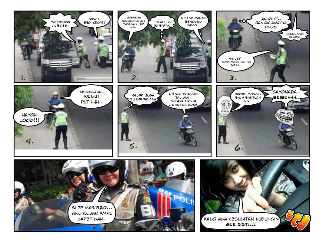 komik tilang jalur busway
