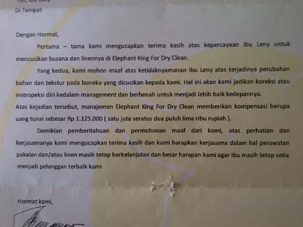 Pelayanan Elephant King Laundry sangat &quot;MEMUAK-KAN&quot;...