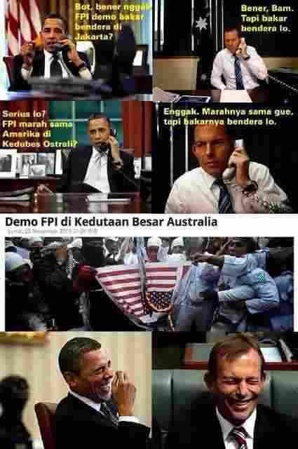 Plesetan Foto SBY VS PM Australia