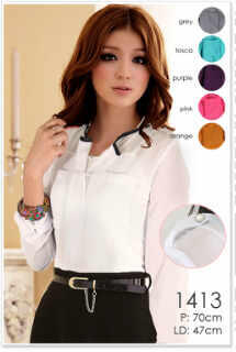 Atasan korea bahan seruty polos ( 6 warna)