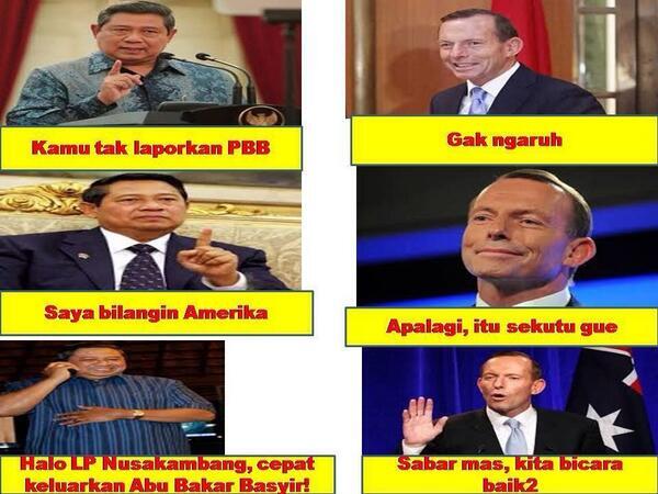 Plesetan Foto SBY VS PM Australia