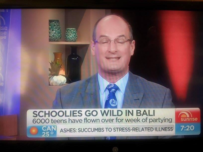 School's out Bali in . Schoolies hit kuta 