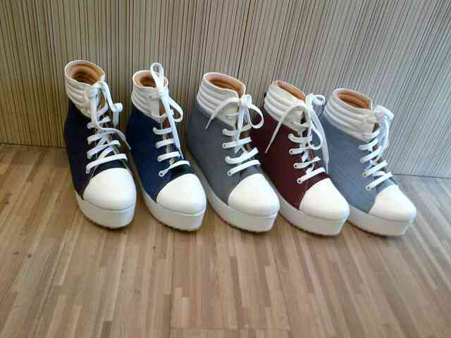 ready sepatu flatshoes flatform wedges heels wanita murah