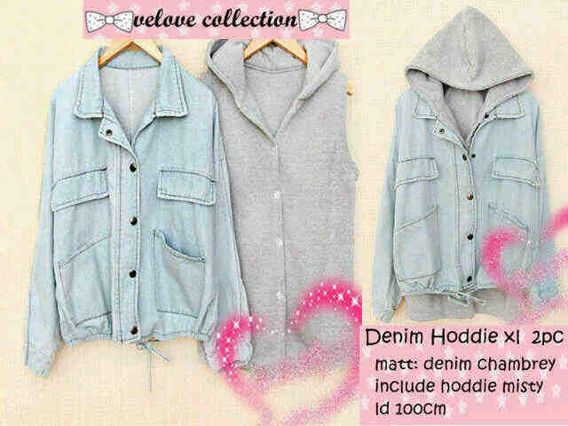 DENIM JACKET READY STOCK BY VELOVE COLLECTION BU BU BU