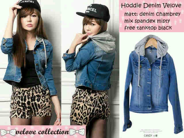 DENIM JACKET READY STOCK BY VELOVE COLLECTION BU BU BU