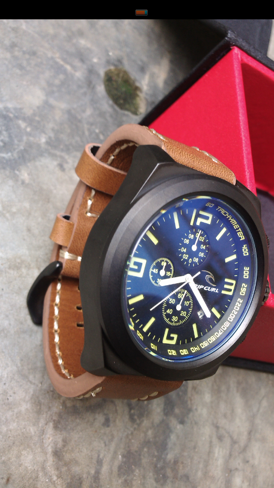 Jam tangan Ripcurl leather chrono & stopwatch aktiv !!