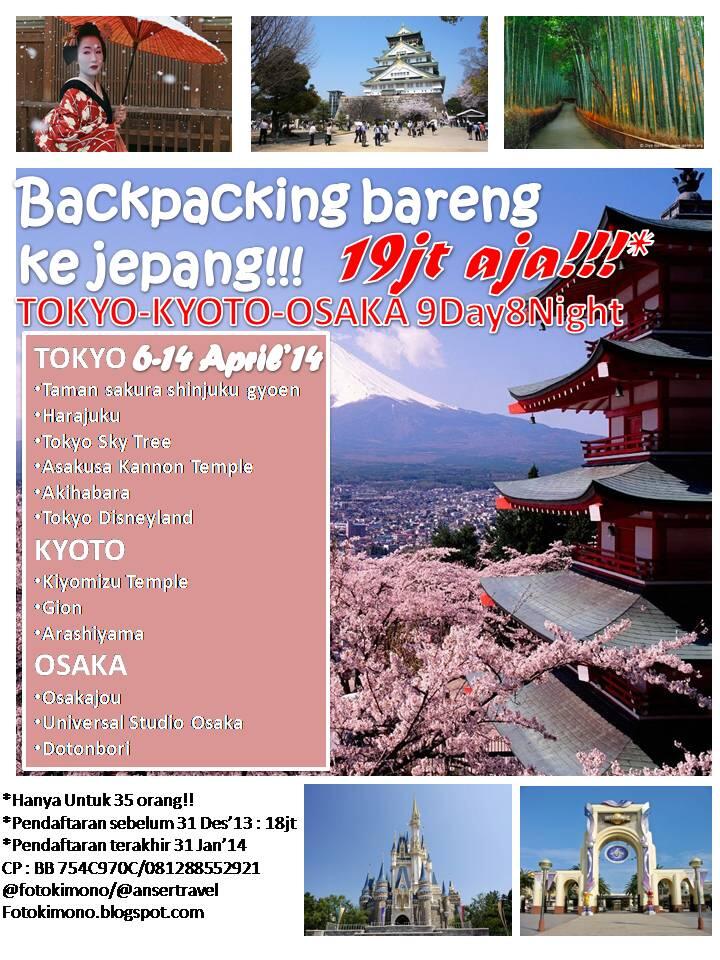 BACKPACKING KE JEPANG MUSIM SEMI 2014