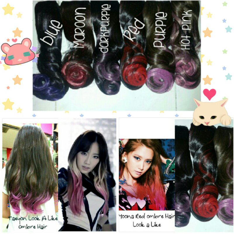 ombre hair clip