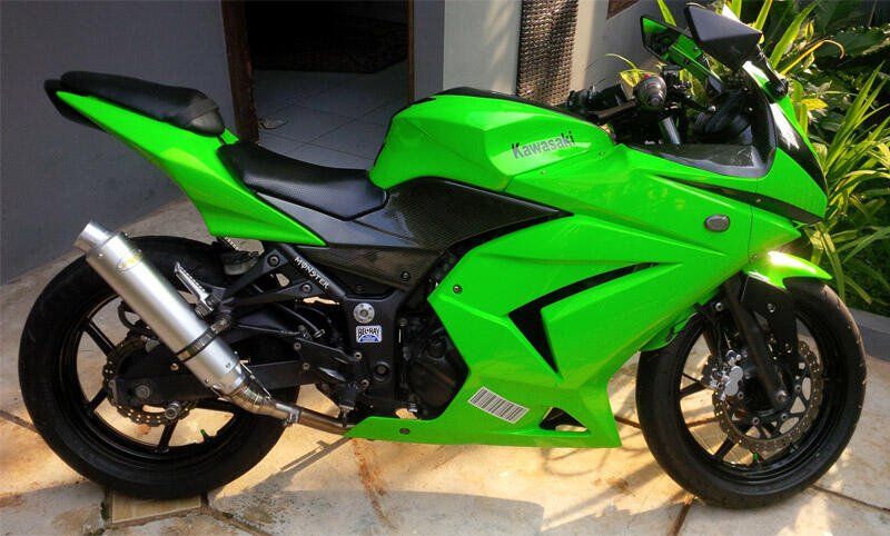 Kawasaki Ninja 250 с человеком