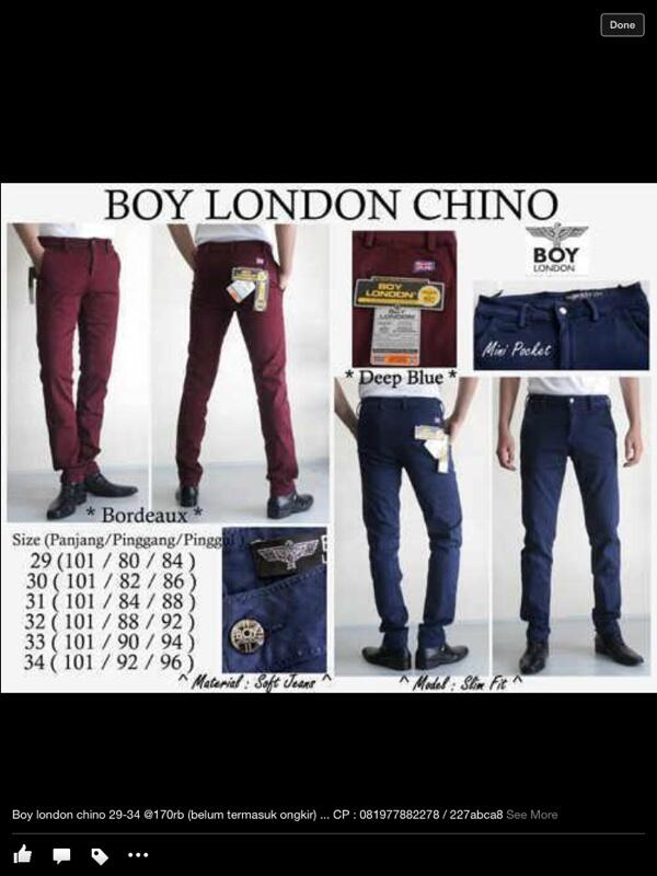 Jeans cowok merk boy london dan mr guess