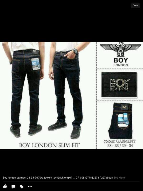 Jeans cowok merk boy london dan mr guess