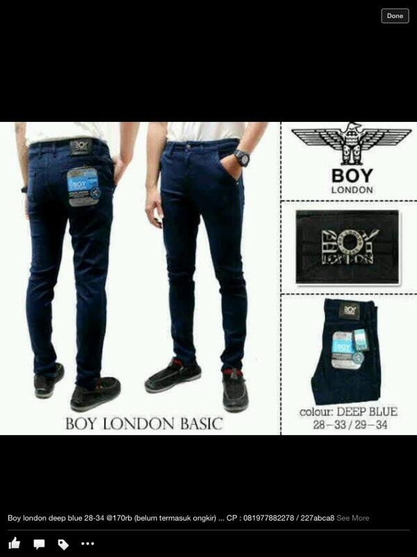 Jeans cowok merk boy london dan mr guess