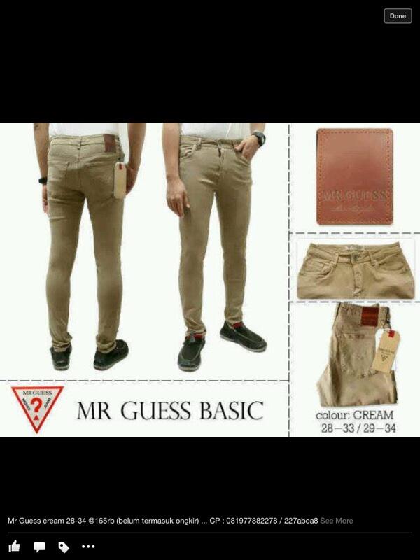 Jeans cowok merk boy london dan mr guess