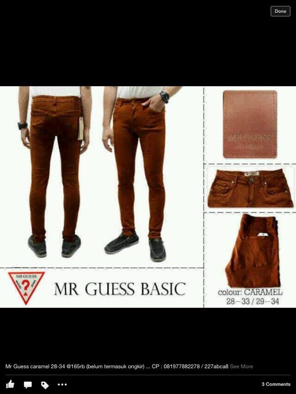 Jeans cowok merk boy london dan mr guess